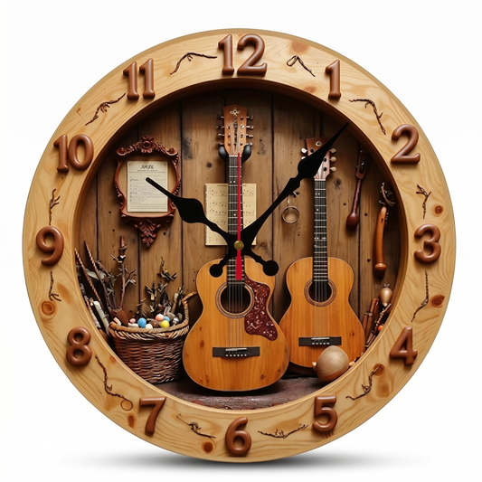 Ceas de Perete „Music Studio” 3D